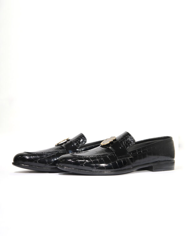 Onyx Croc Elegance Loafer - Image 4